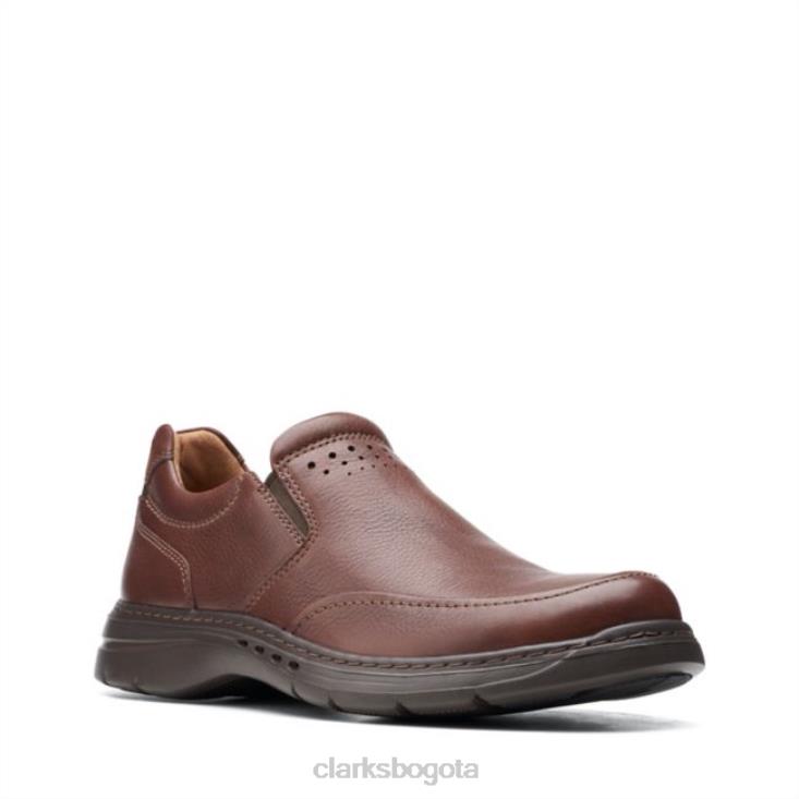 Clarks 0DX8L6589 un brawley step cuero caoba ny clarks cuero caoba ny hombres cuero caoba