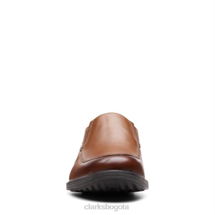 Clarks 0DX8L6596 cuero tostado oscuro whiddon step clarks de cuero tostado oscuro hombres cuero bronceado oscuro