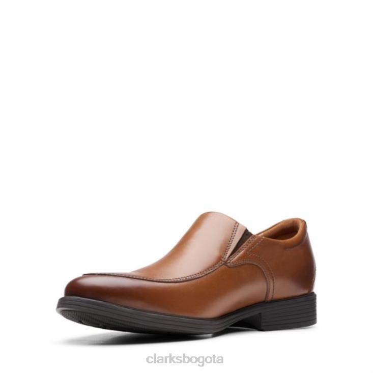 Clarks 0DX8L6596 cuero tostado oscuro whiddon step clarks de cuero tostado oscuro hombres cuero bronceado oscuro