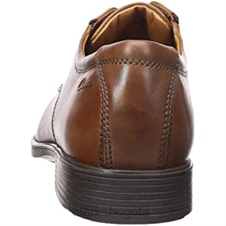 Clarks 0DX8L660 clarks oxford tilden walk para hombre de cuero color canela oscuro hombres cuero bronceado oscuro