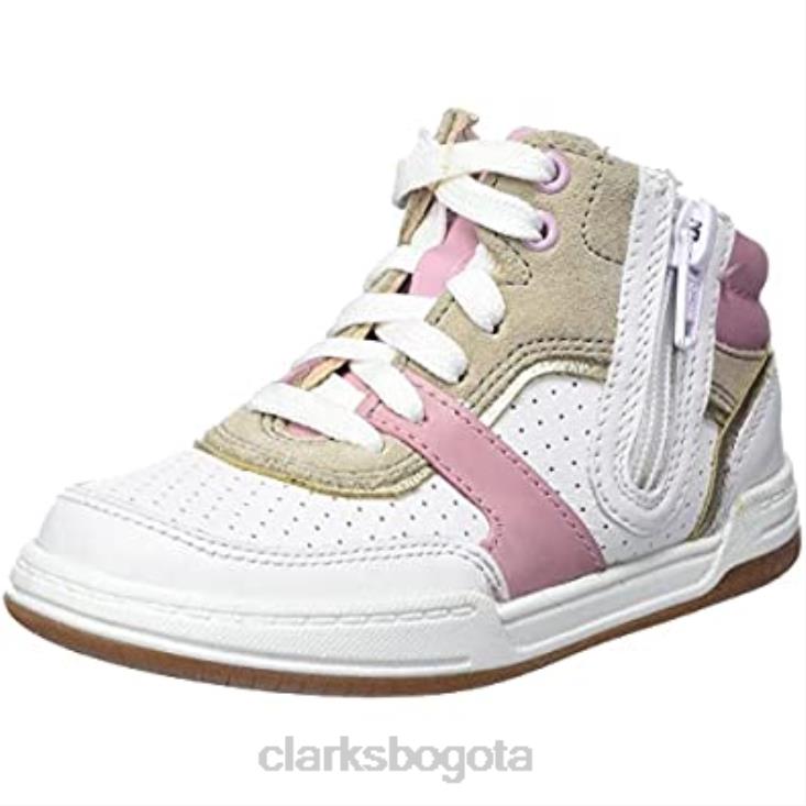 Clarks 0DX8L661 Zapatilla de niña fawn peak t clarks rosa piel niños cuero rosa