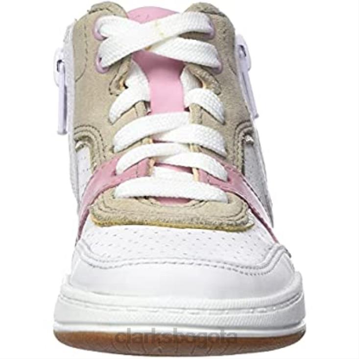 Clarks 0DX8L661 Zapatilla de niña fawn peak t clarks rosa piel niños cuero rosa