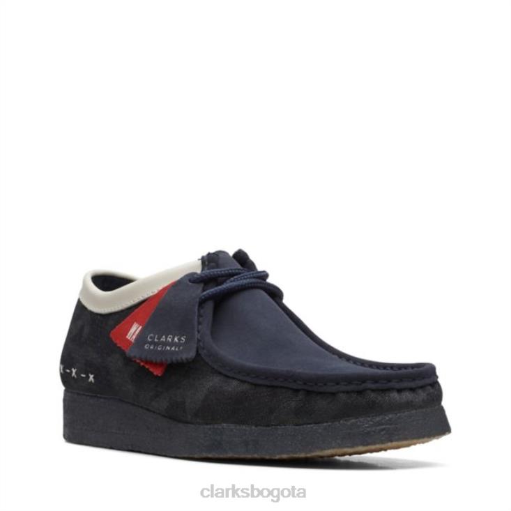 Clarks 0DX8L6612 denim azul sintético wallabee denim azul sintético clarks hombres denim azul sintético