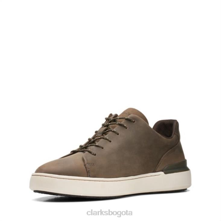 Clarks 0DX8L6623 clarks cuero oliva corte lite encaje cuero oliva hombres cuero oliva