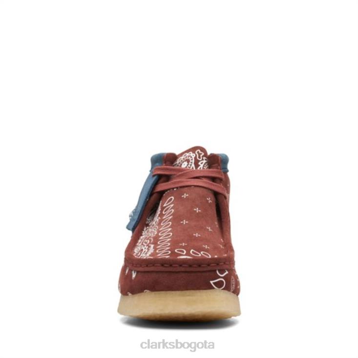 Clarks 0DX8L6630 wallabee bota ladrillo paisley ladrillo clarks hombres paisley de ladrillo