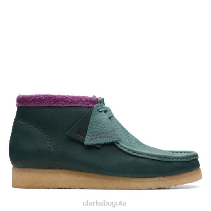 Clarks 0DX8L6632 bota clarks wallabee combi verde combi verde hombres combinación verde