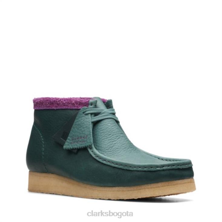 Clarks 0DX8L6632 bota clarks wallabee combi verde combi verde hombres combinación verde