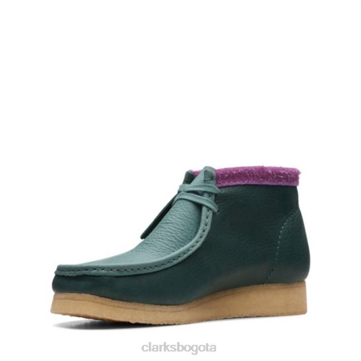 Clarks 0DX8L6632 bota clarks wallabee combi verde combi verde hombres combinación verde