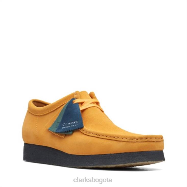 Clarks 0DX8L6637 wallabee amarillo bajo/azul clarks amarillo bajo/azul hombres amarillo azul