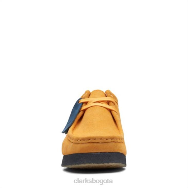 Clarks 0DX8L6637 wallabee amarillo bajo/azul clarks amarillo bajo/azul hombres amarillo azul