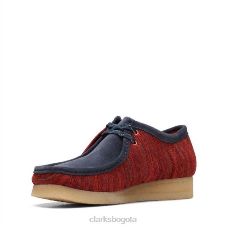 Clarks 0DX8L6638 wallabee tela roja tela roja clarks hombres tela roja