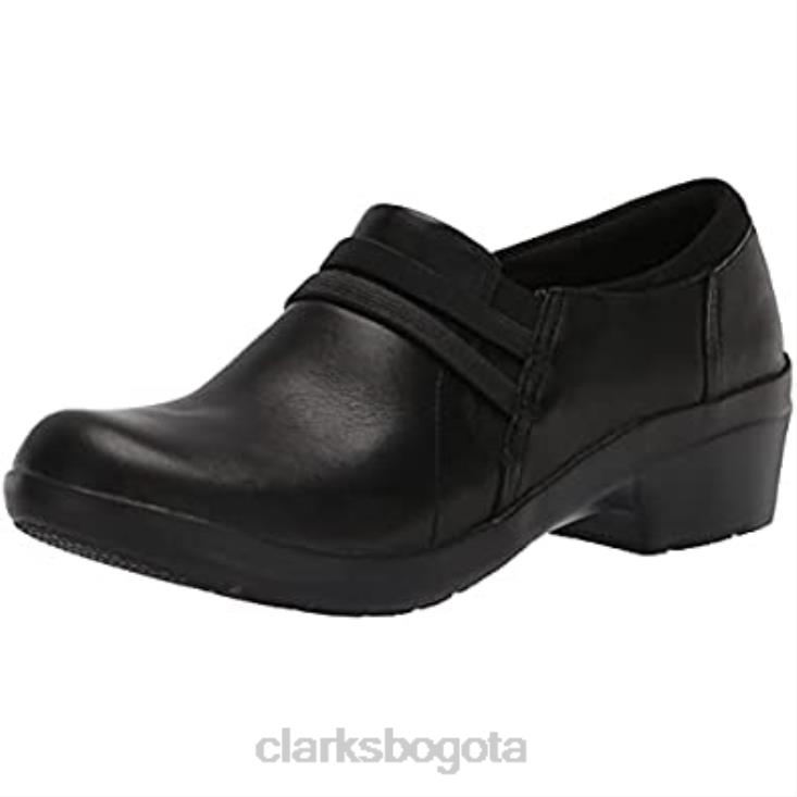Clarks 0DX8L664 Mocasín clarks angie de piel negro para mujer mujer cuero negro