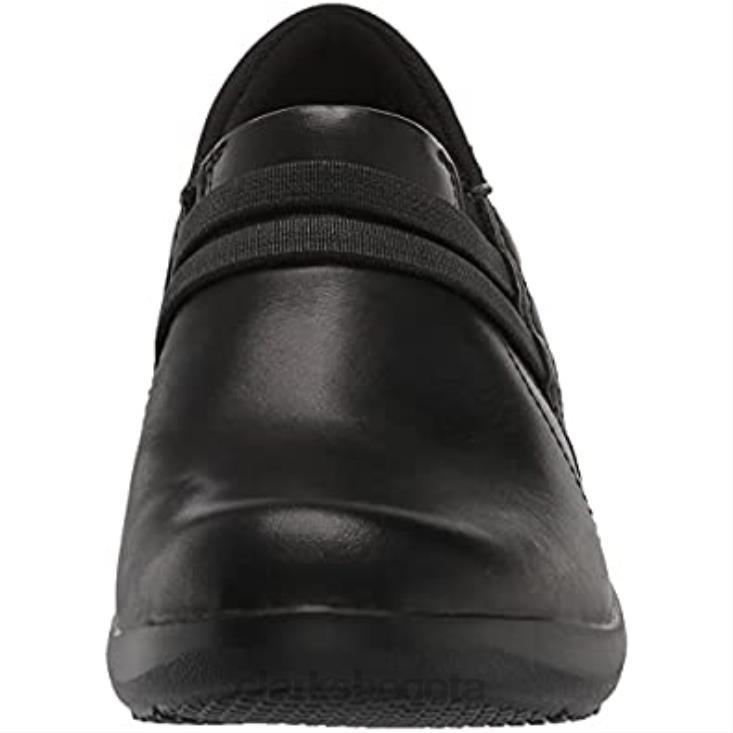 Clarks 0DX8L664 Mocasín clarks angie de piel negro para mujer mujer cuero negro
