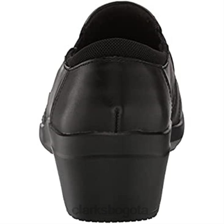Clarks 0DX8L664 Mocasín clarks angie de piel negro para mujer mujer cuero negro