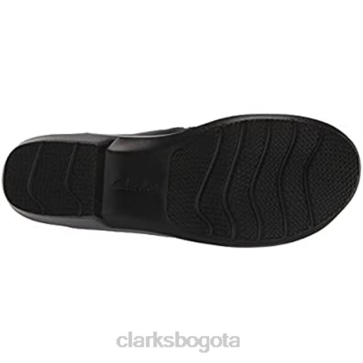 Clarks 0DX8L664 Mocasín clarks angie de piel negro para mujer mujer cuero negro