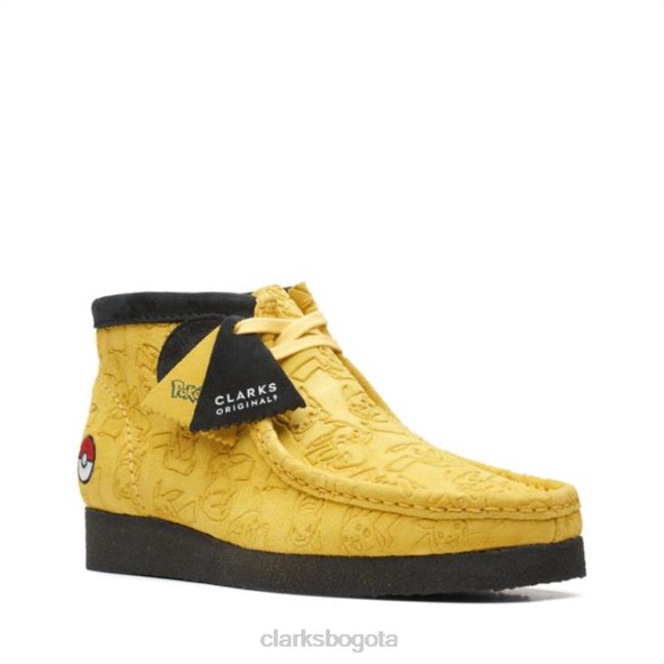 Clarks 0DX8L6642 Bota clarks wallabee amarillo bajo en relieve amarillo bajo en relieve unisexo amarillo en relieve