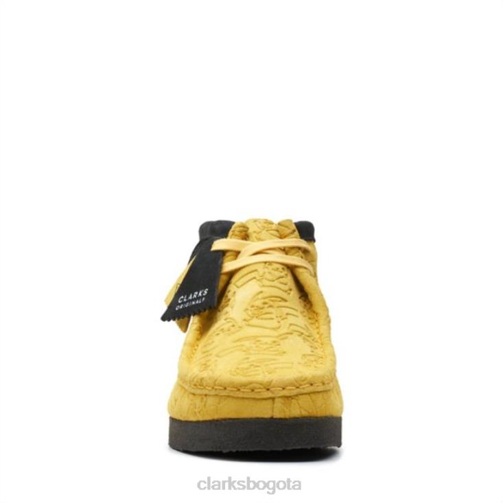 Clarks 0DX8L6642 Bota clarks wallabee amarillo bajo en relieve amarillo bajo en relieve unisexo amarillo en relieve