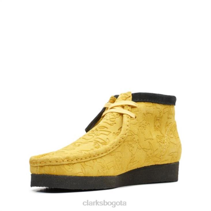 Clarks 0DX8L6642 Bota clarks wallabee amarillo bajo en relieve amarillo bajo en relieve unisexo amarillo en relieve