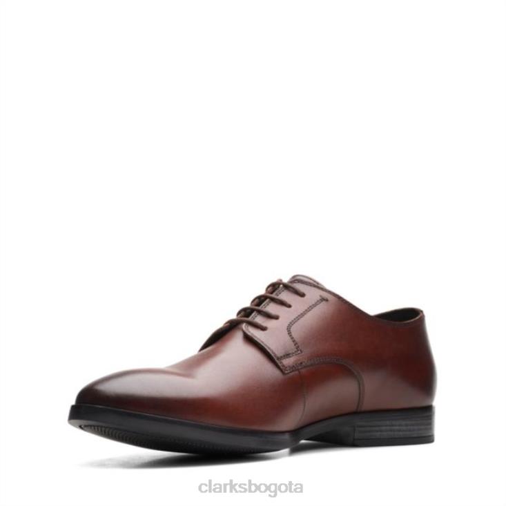 Clarks 0DX8L6656 cuero marrón clarks bradish encaje cuero marrón hombres cuero marrón