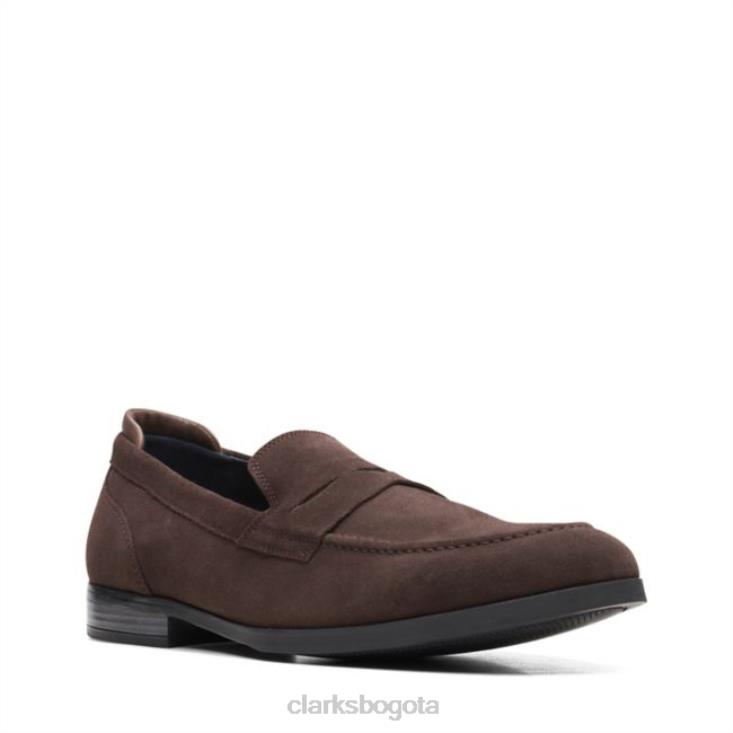 Clarks 0DX8L6658 clarks bradish facilidad gamuza marrón oscuro gamuza marrón oscuro hombres gamuza marrón oscuro