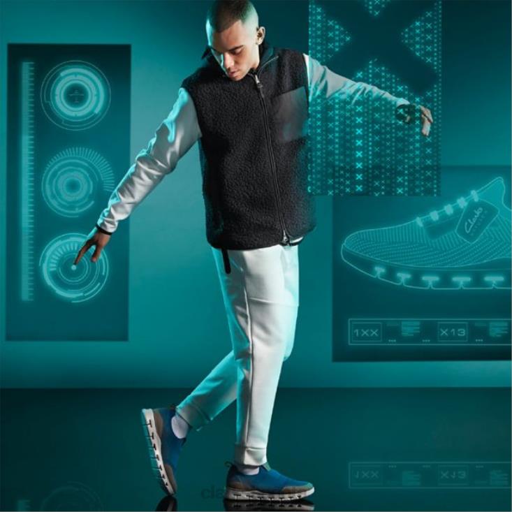 Clarks 0DX8L6669 naturaleza x facilidad verde azulado clarks verde azulado hombres verde azulado