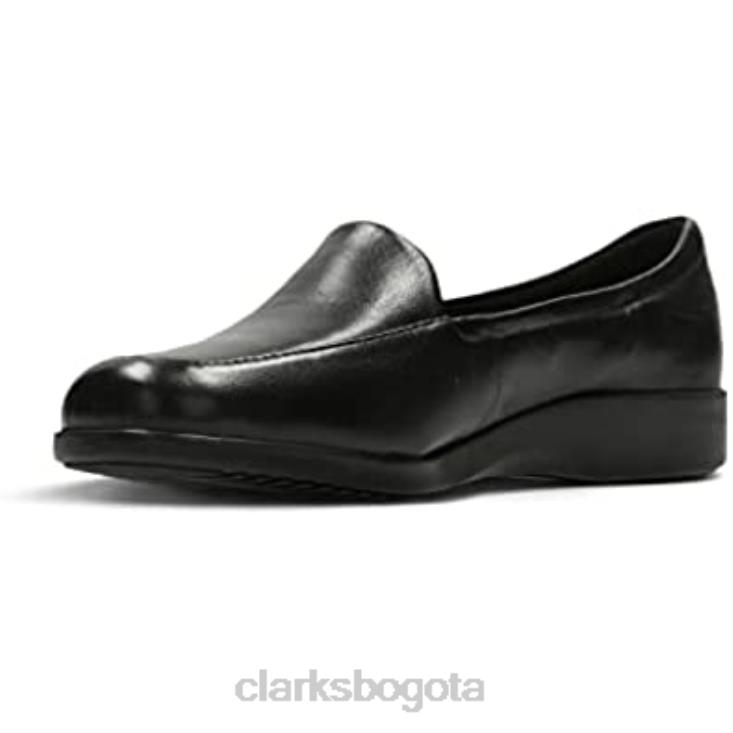 Clarks 0DX8L669 zapatos planos mocasines mujer georgia cuero negro clarks mujer