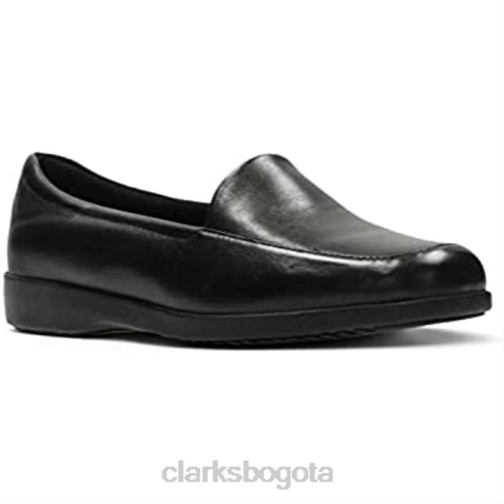 Clarks 0DX8L669 zapatos planos mocasines mujer georgia cuero negro clarks mujer