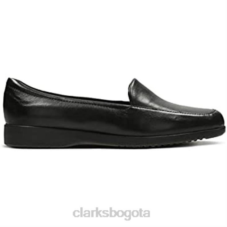 Clarks 0DX8L669 zapatos planos mocasines mujer georgia cuero negro clarks mujer