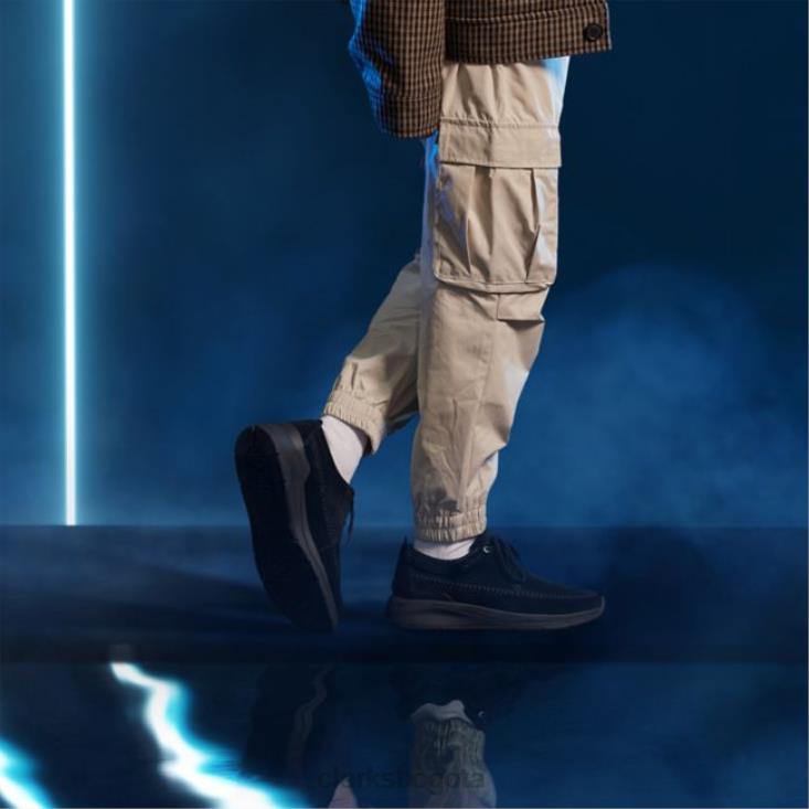 Clarks 0DX8L6691 ante negro clarks Coast lite tejido ante negro hombres ante negro