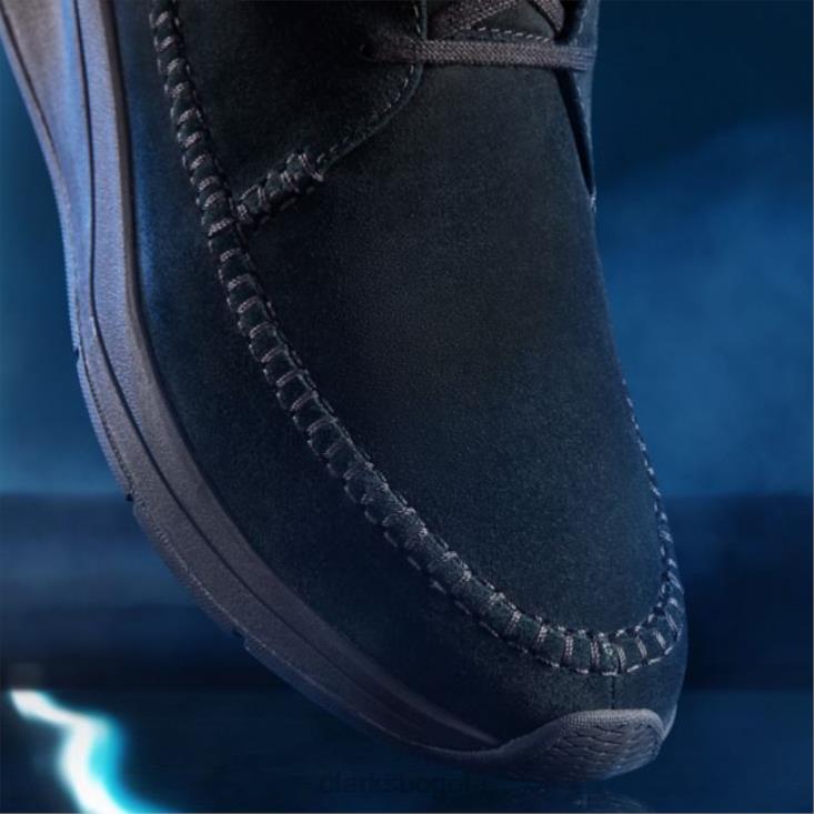 Clarks 0DX8L6691 ante negro clarks Coast lite tejido ante negro hombres ante negro