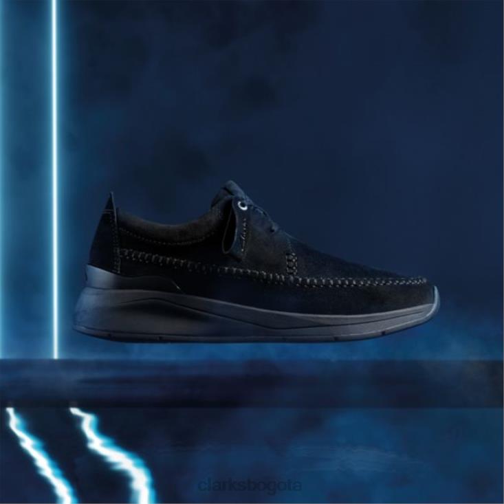 Clarks 0DX8L6691 ante negro clarks Coast lite tejido ante negro hombres ante negro