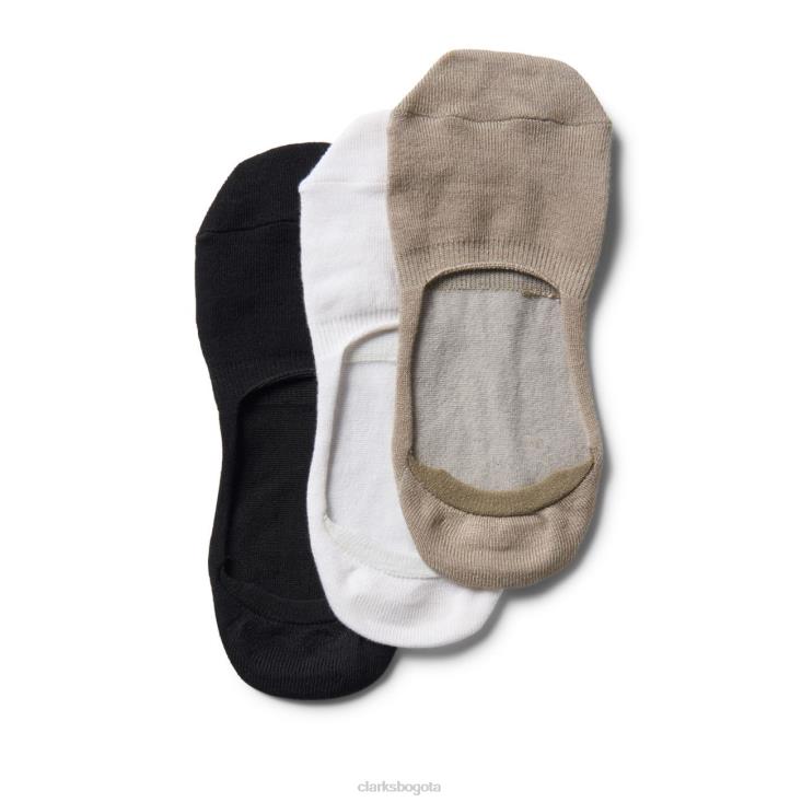 Clarks 0DX8L6708 multicolor paquete de 3 clarks no show bambú multicolor accesorios multicolor