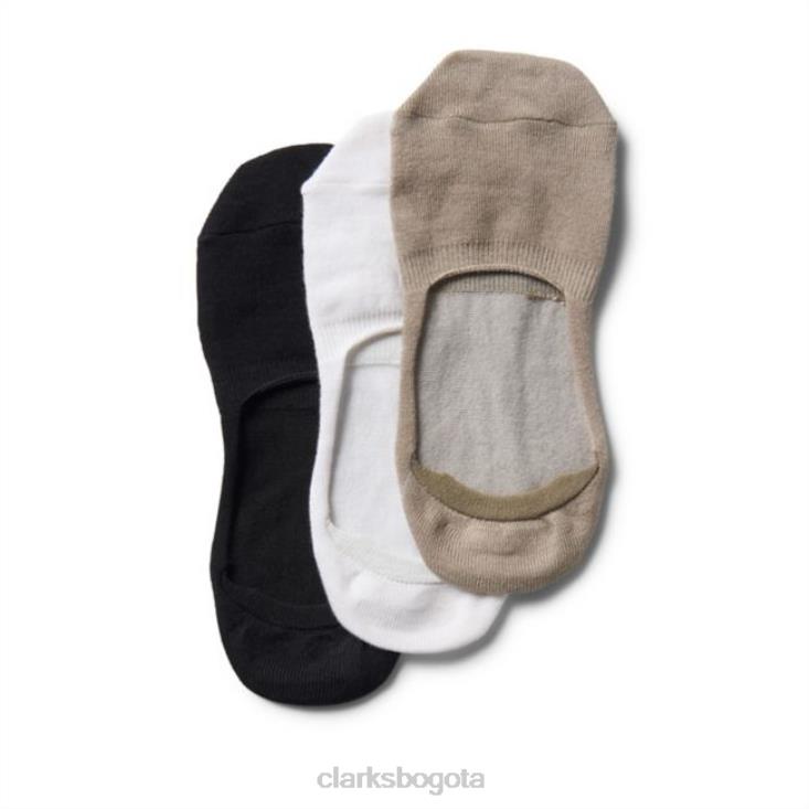 Clarks 0DX8L6708 multicolor paquete de 3 clarks no show bambú multicolor accesorios multicolor