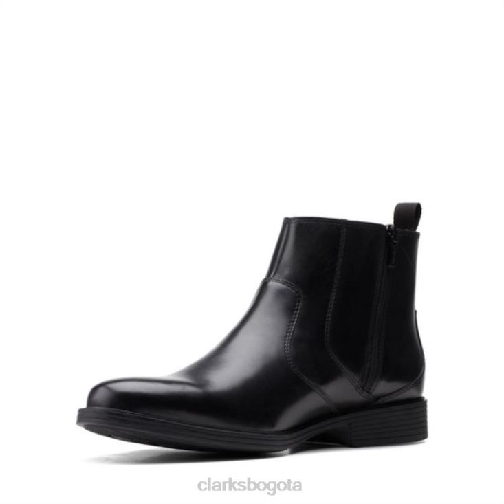 Clarks 0DX8L6719 cremallera whiddon cuero negro clarks cuero negro unisexo cuero negro