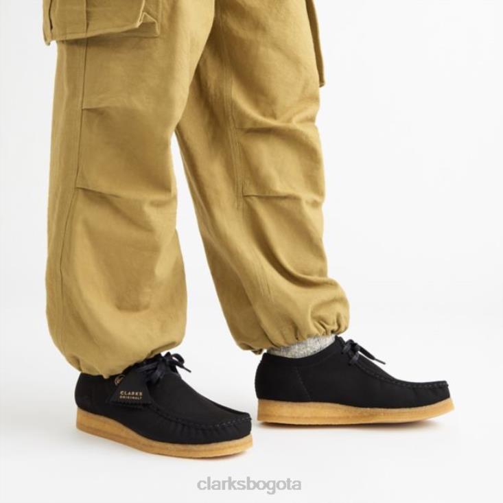 Clarks 0DX8L6734 wallabee negro vegano negro vegano clarks hombres vegano negro