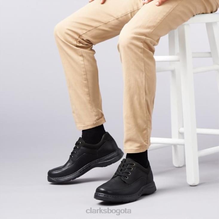 Clarks 0DX8L6739 cuero negro clarks un brawley encaje cuero negro hombres cuero negro