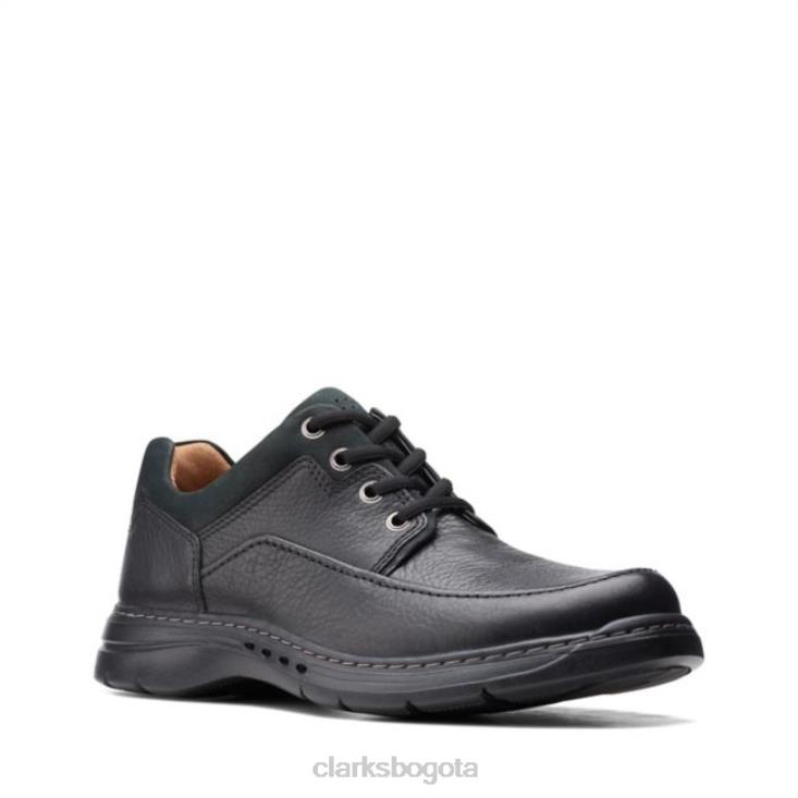 Clarks 0DX8L6739 cuero negro clarks un brawley encaje cuero negro hombres cuero negro