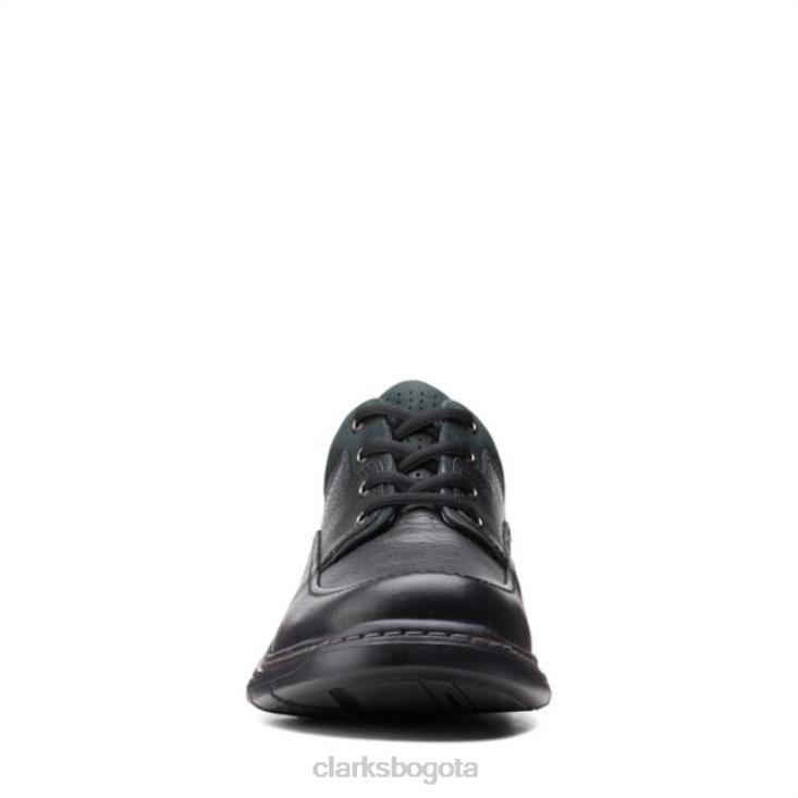 Clarks 0DX8L6739 cuero negro clarks un brawley encaje cuero negro hombres cuero negro