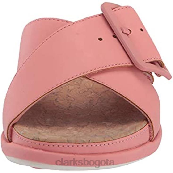 Clarks 0DX8L674 Sandalia Clarks Step June Shell Coral Sintético para mujer mujer coral sintético