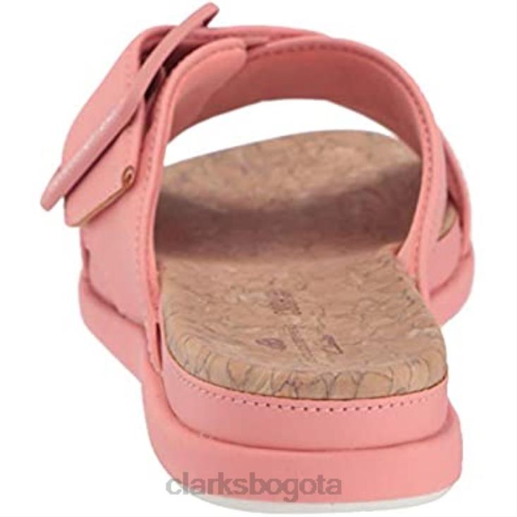 Clarks 0DX8L674 Sandalia Clarks Step June Shell Coral Sintético para mujer mujer coral sintético
