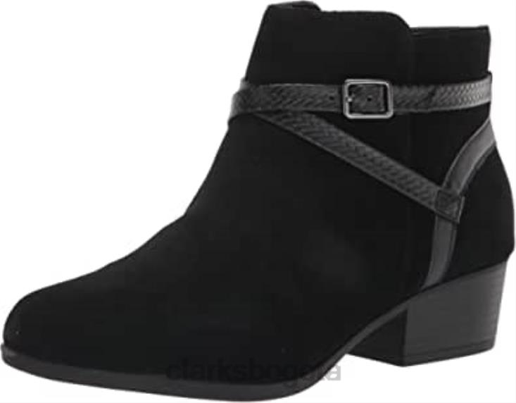 Clarks 0DX8L676 botines adreena hi de ante negro para mujer clarks mujer ante negro