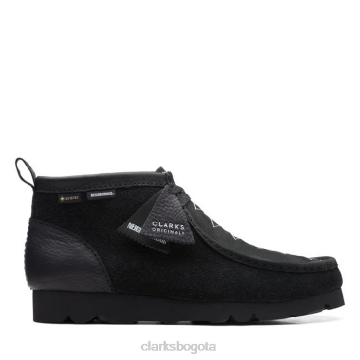 Clarks 0DX8L6766 Bota wallabee gore-tex ante combinado negro ante combinado negro clarks hombres ante combinado negro