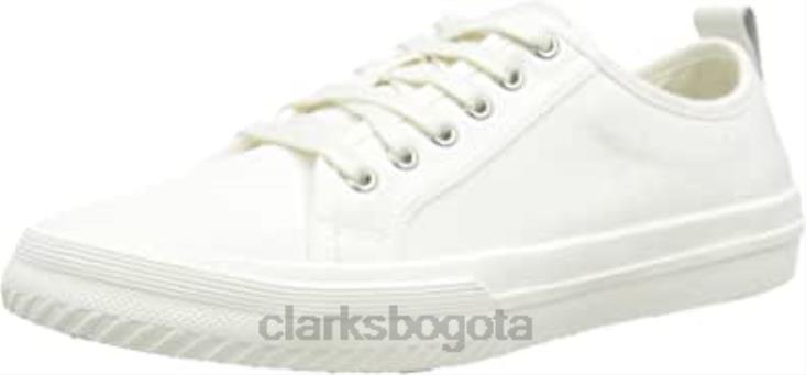 Clarks 0DX8L678 Zapatilla Roxby Lace Mujer Lona Blanca Clarks mujer lienzo blanco