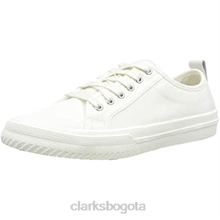 Clarks 0DX8L678 Zapatilla Roxby Lace Mujer Lona Blanca Clarks mujer lienzo blanco