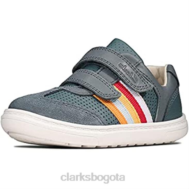 Clarks 0DX8L681 clarks flash beau t primeros zapatos para niño azul niños