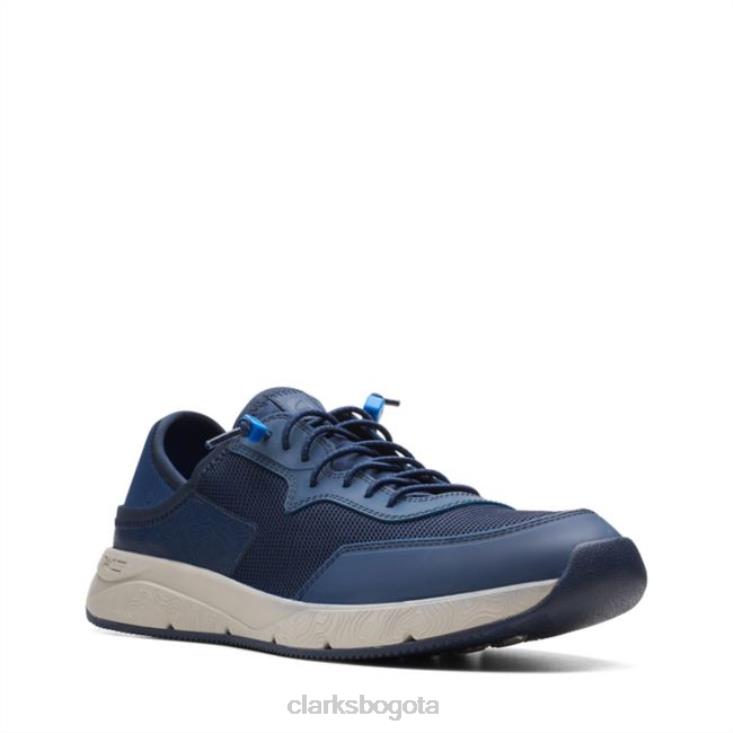 Clarks 0DX8L6812 combinación azul marino davis low combinación azul marino clarks hombres combinación azul marino