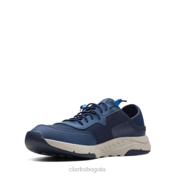 Clarks 0DX8L6812 combinación azul marino davis low combinación azul marino clarks hombres combinación azul marino