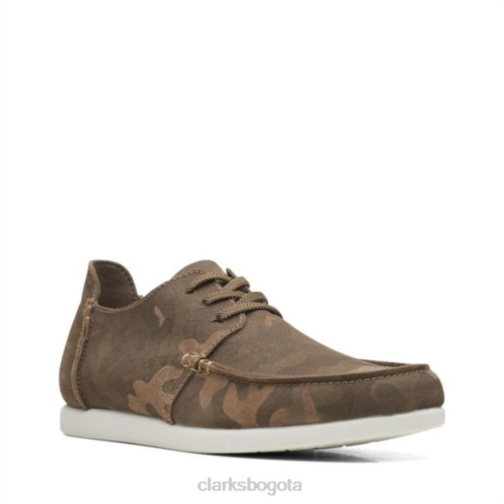 Clarks 0DX8L6823 shacre lite bajo camuflaje verde clarks camuflaje verde hombres camuflaje verde