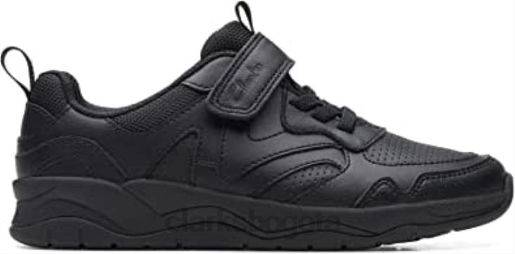 Clarks 0DX8L684 c lowder sprint niño zapatos de cuero negro clarks niños