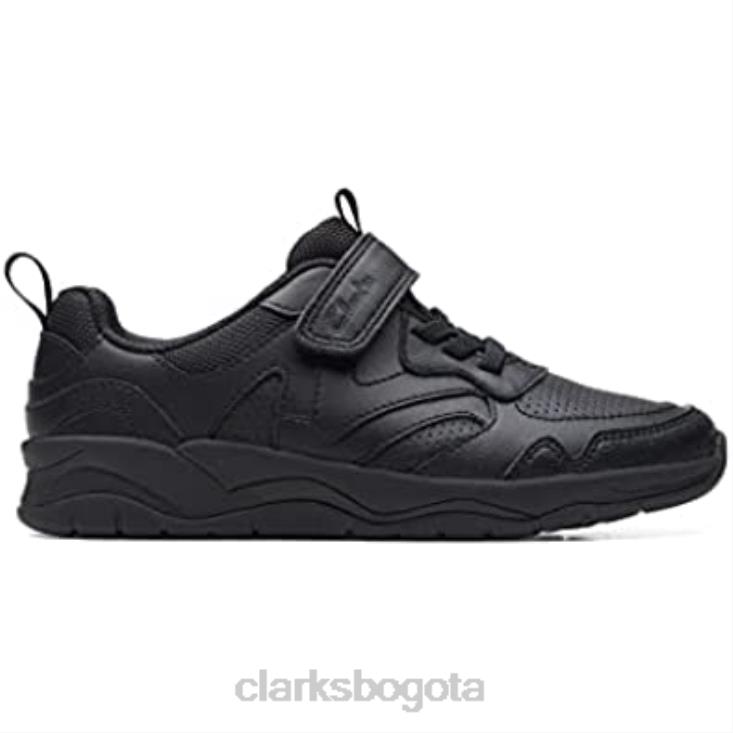 Clarks 0DX8L684 c lowder sprint niño zapatos de cuero negro clarks niños